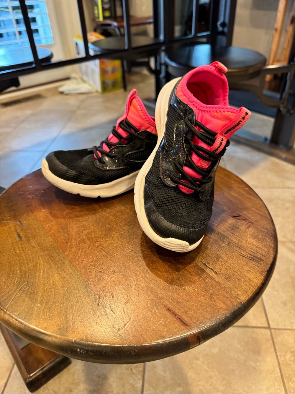Under Armour Kids Black & Hot Pink Slip-On Sneakers